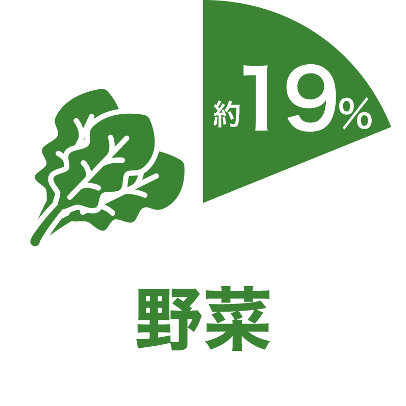 野菜 約19%