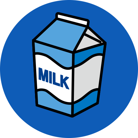 ①牛乳（成分無調整牛乳）