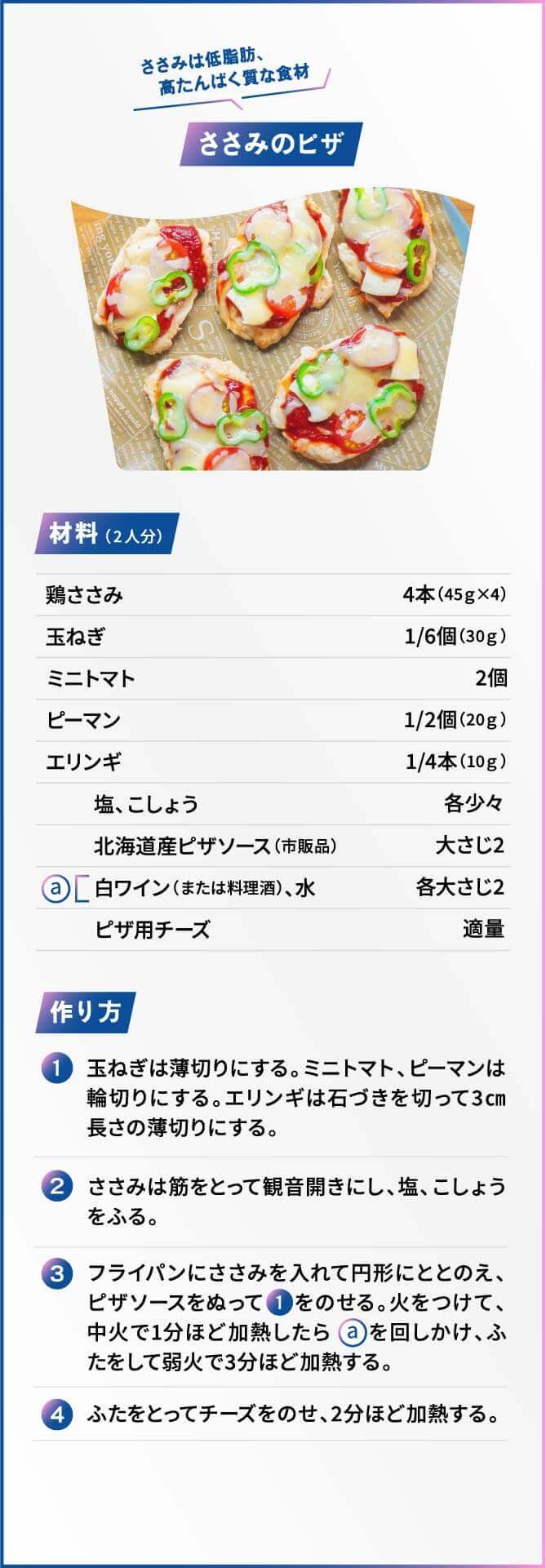 ささみのピザ/レシピ